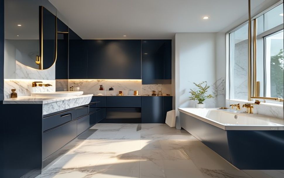 A calm, dry bathroom put right after a plumbing emergency
