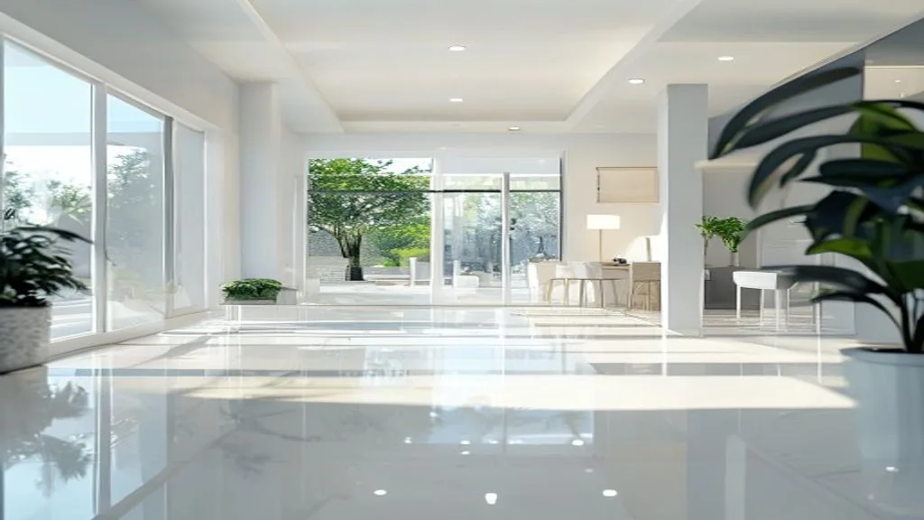 A spotless, freshly cleaned bright space