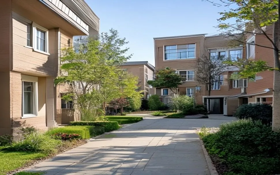 A well-kept residential building, properly looked after