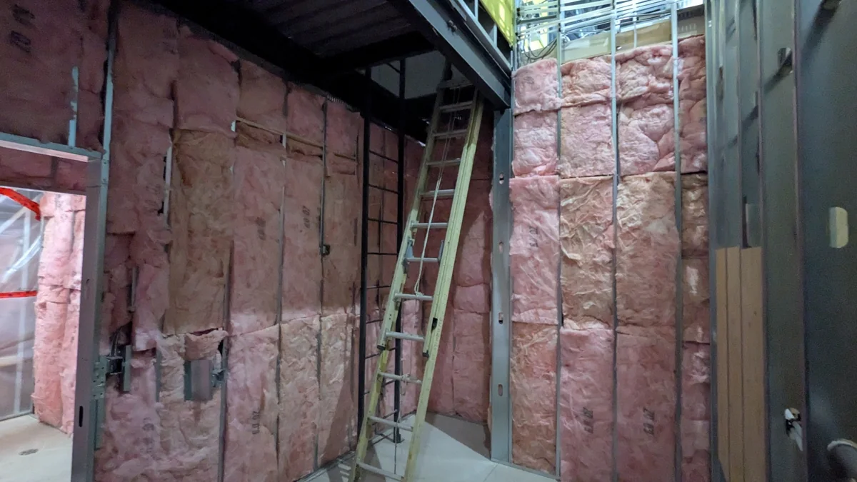 Framing and insulation during the build