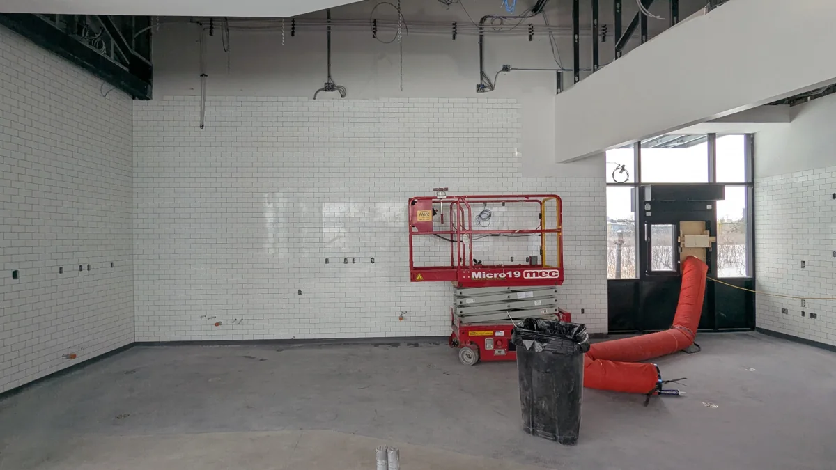 Drywall and fit-out in progress