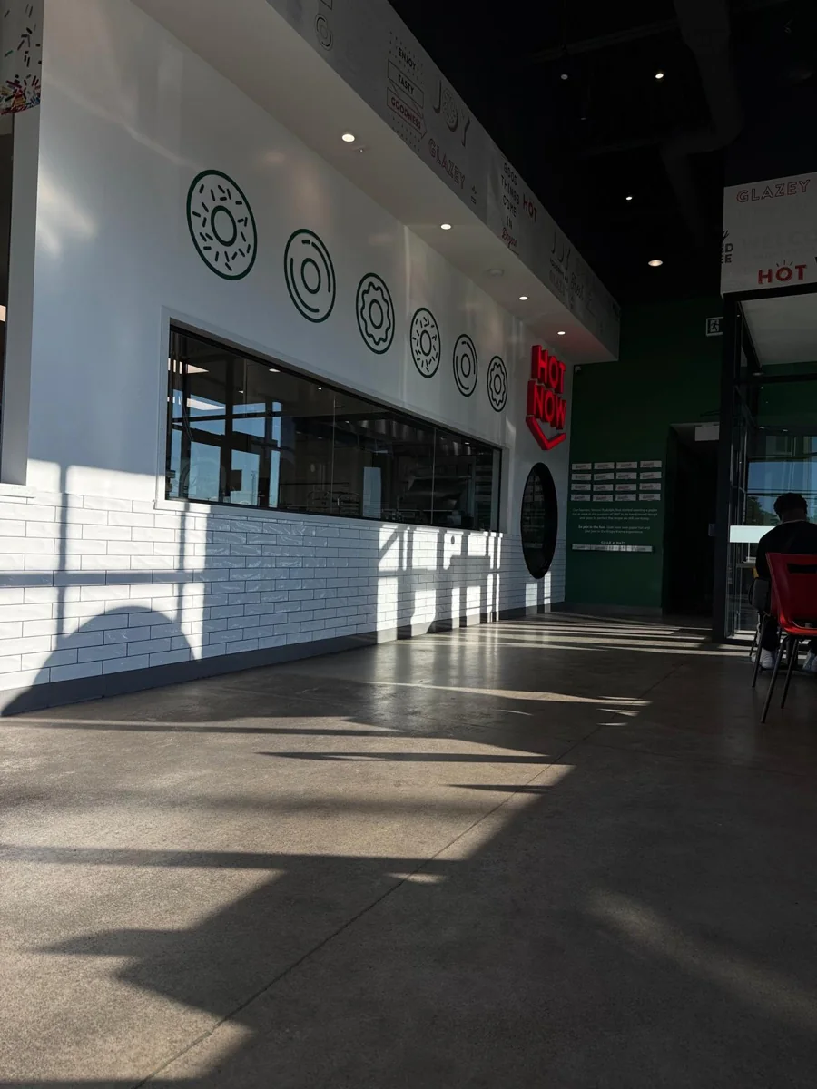 Completed Krispy Kreme storefront
