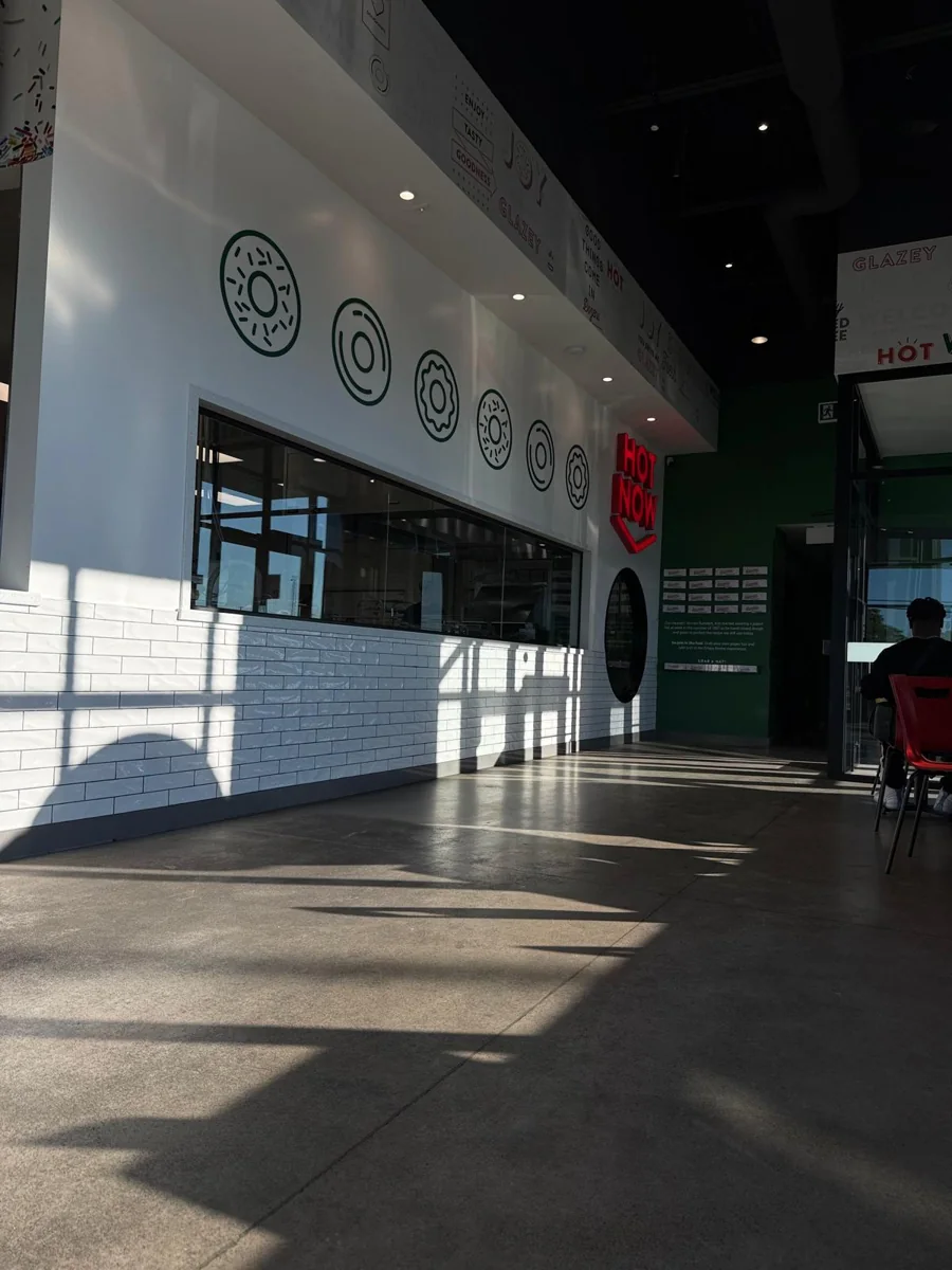 Completed Krispy Kreme shopfront facade