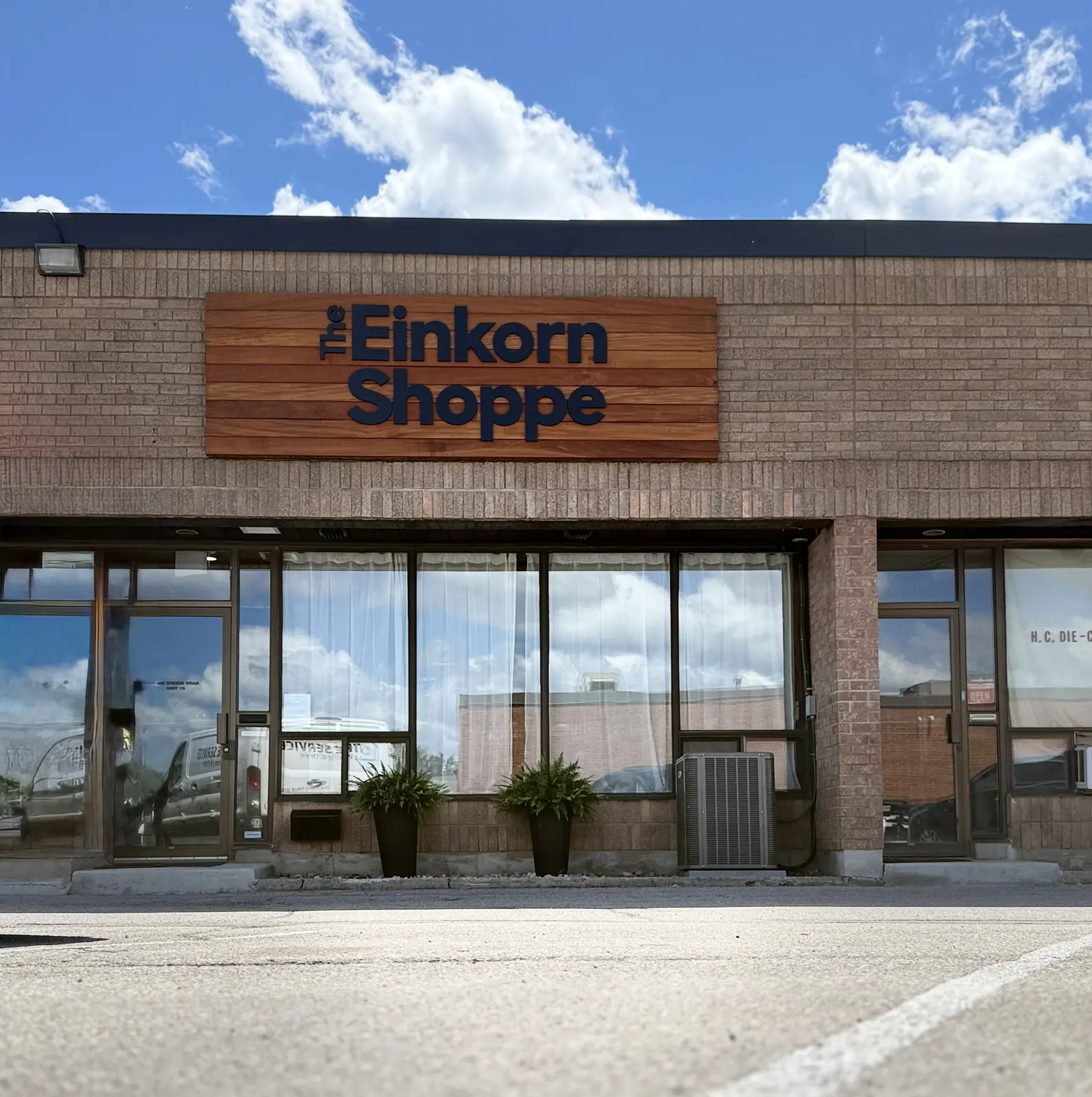 Completed commercial storefront, The Einkorn Shoppe