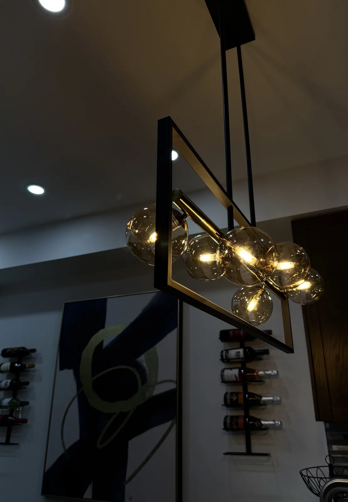 Modern chandelier detail