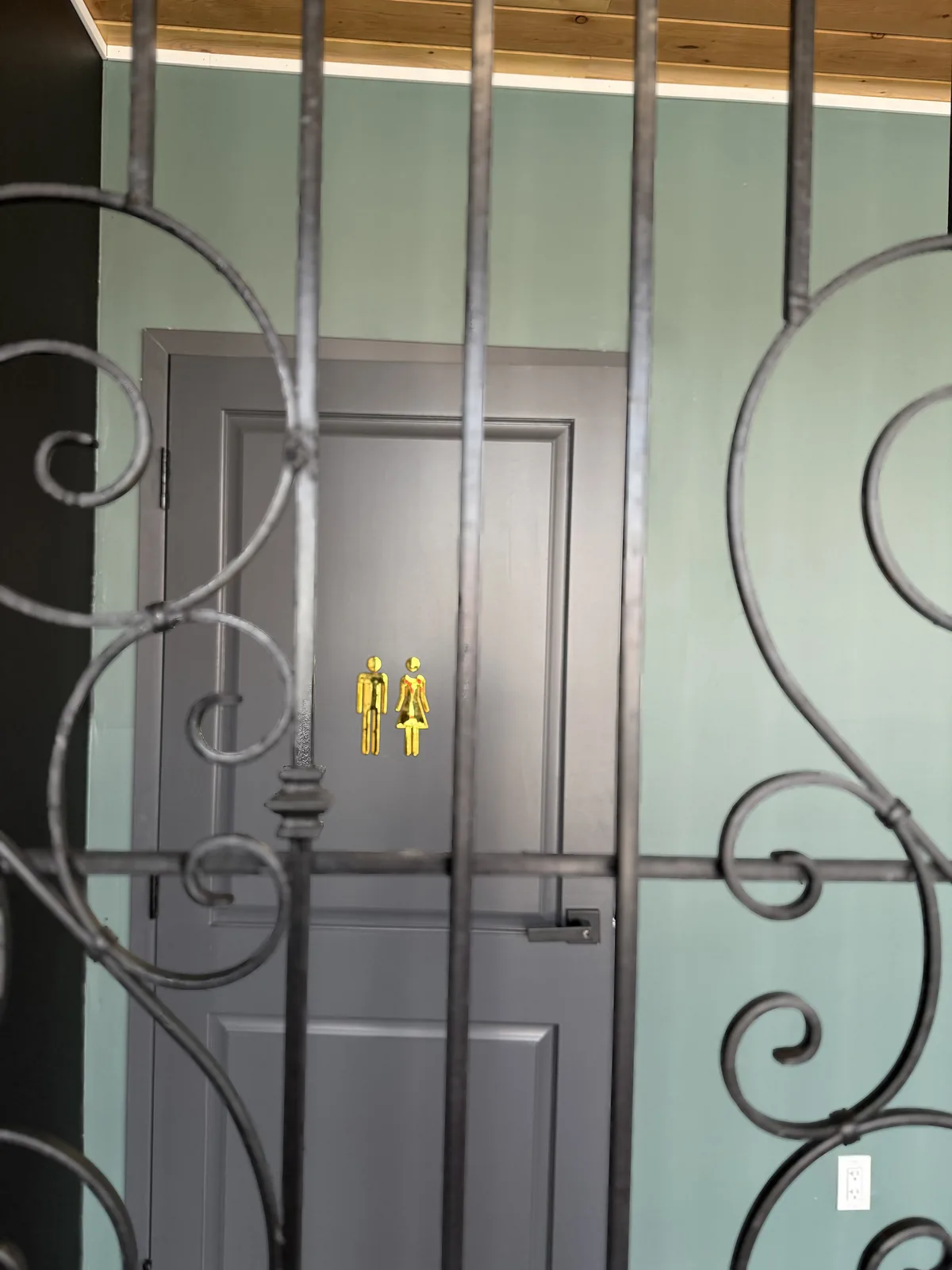 Wrought-iron gate detail