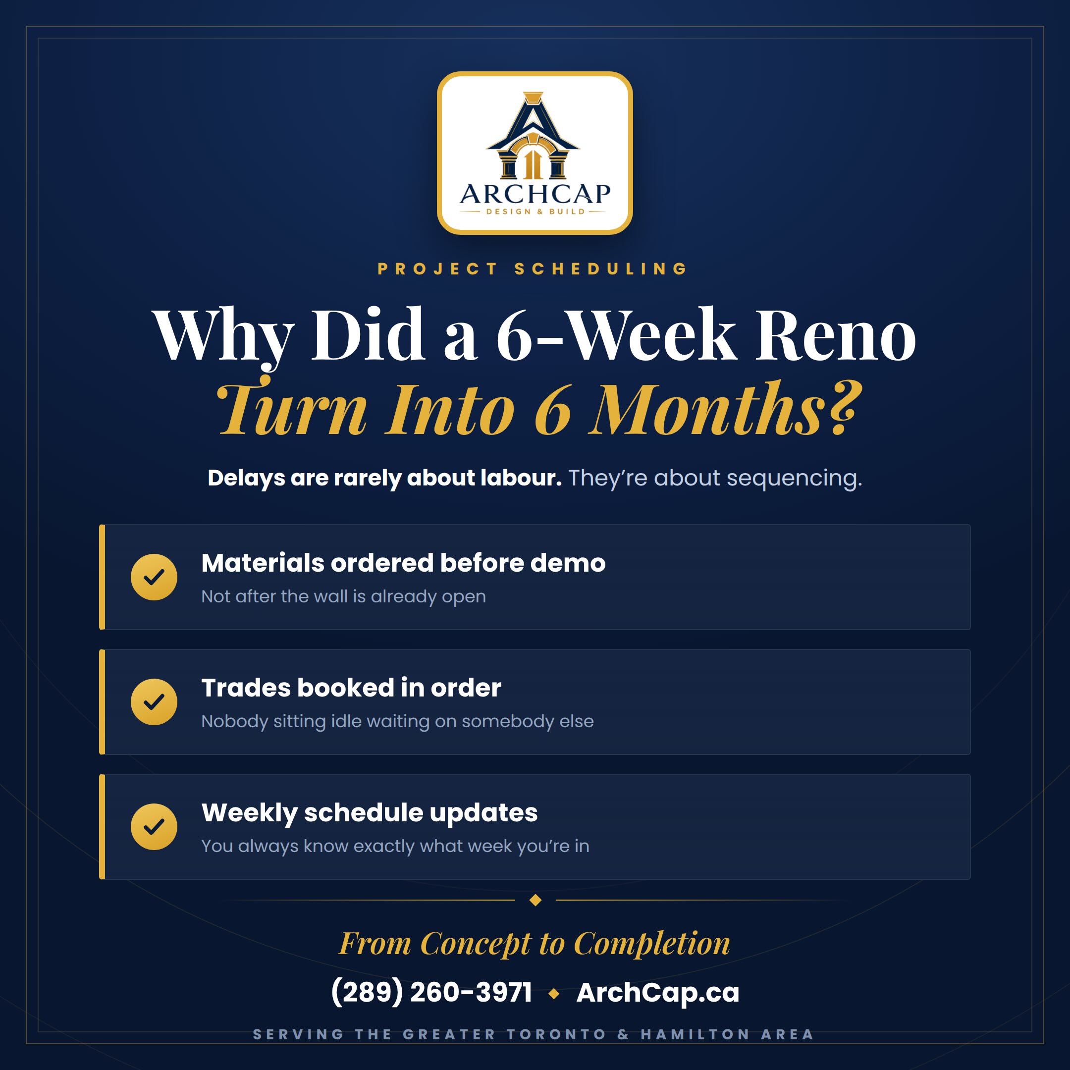 ArchCap on Instagram: Delays are rarely about labour. They're about sequencing 

#projectmanagement #generalcontractor #construction #plumbers