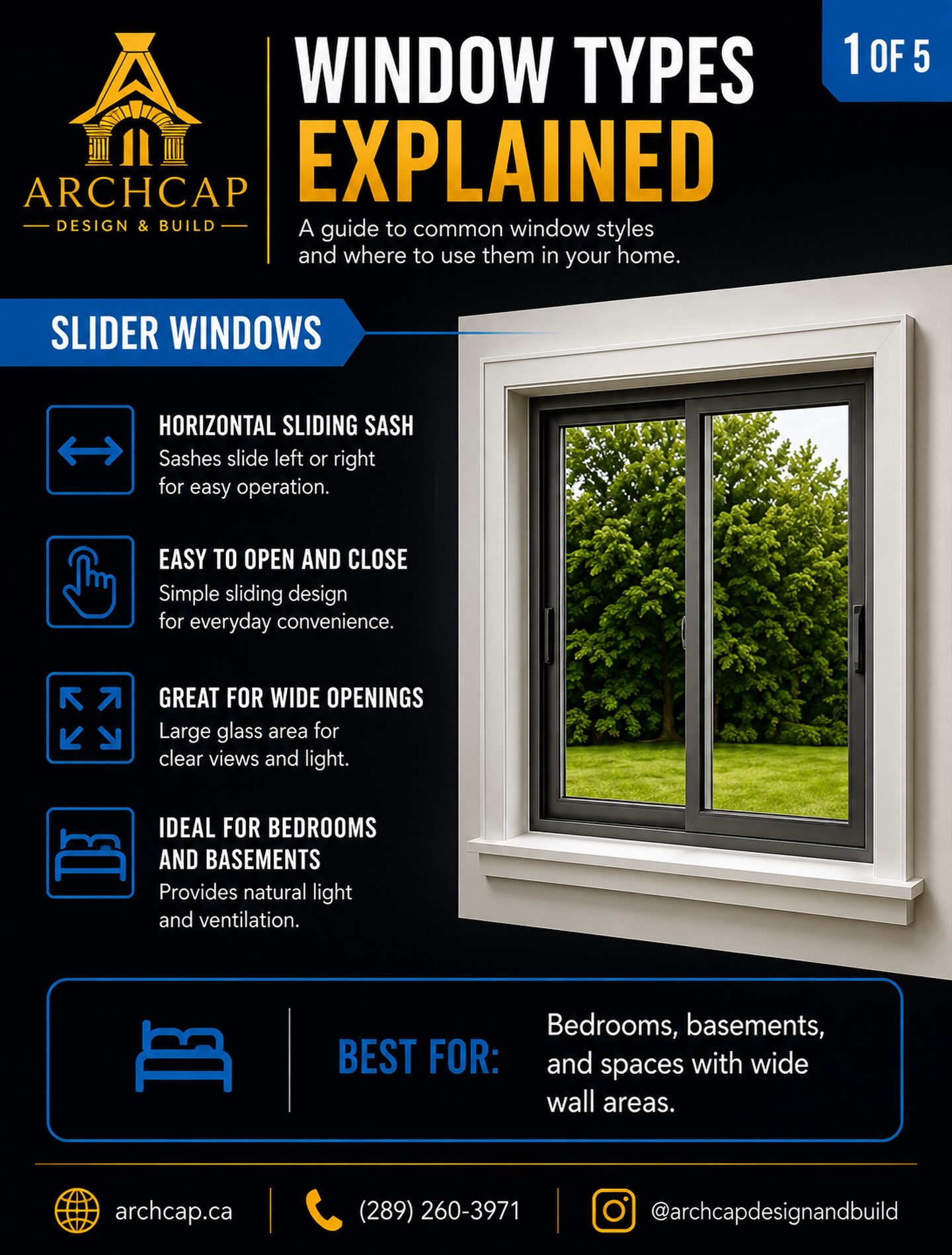 ArchCap on Instagram: Did you know? 🪟

Slider windows are one of the most practical and low-maintenance window styles available. Designed to g